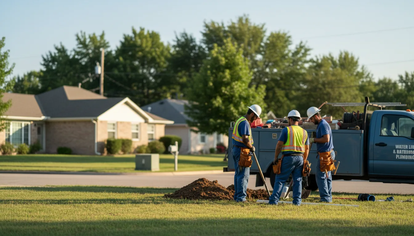 Residential water line and bathroom plumbing service in Colgate, WI